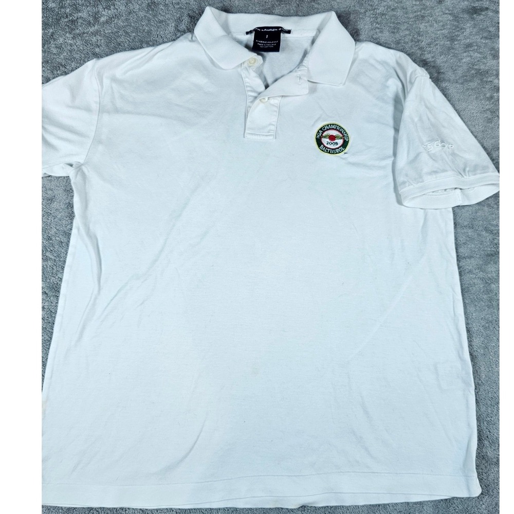 Ralph Lauren Golf Shirt Mens Small White 2005 PGA‎ Championship Baltusrol Polo